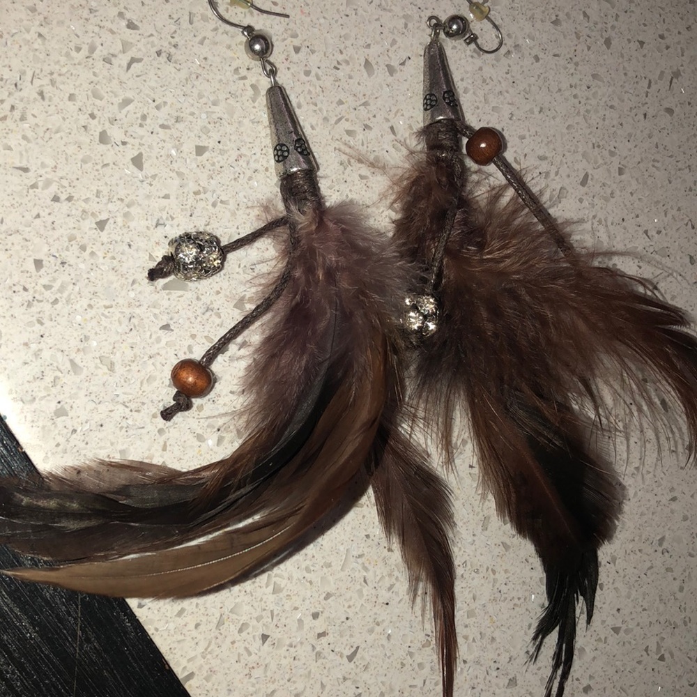 Feather earrings